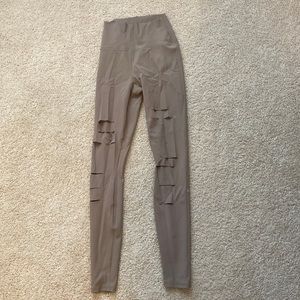 Alo Yoga High Waisted Ripped Warrior Leggings